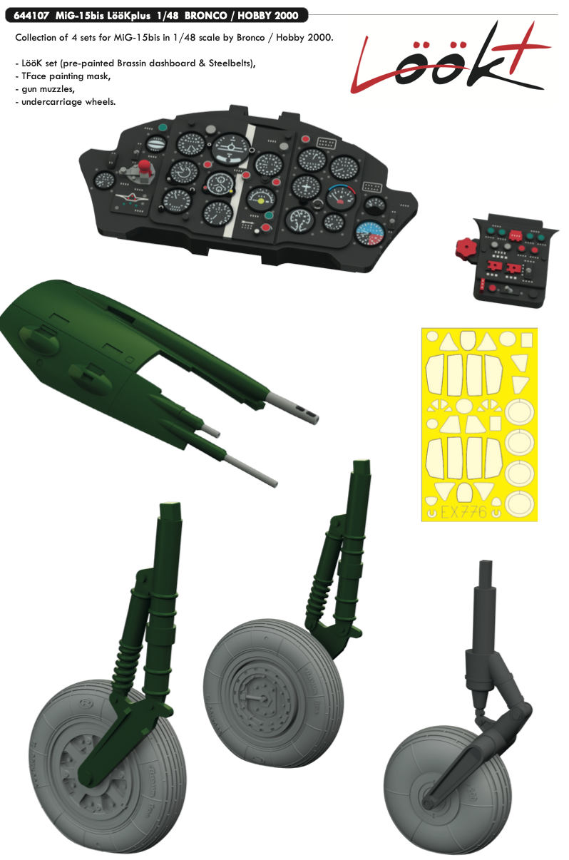 Eduard Brassin 644107 1:48 Mikoyan MiG-15bis LooK plus