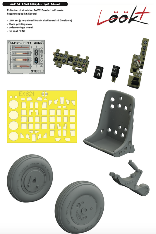 Eduard Brassin 644134 1:48 Mitsubishi A6M2 Zero LooK plus