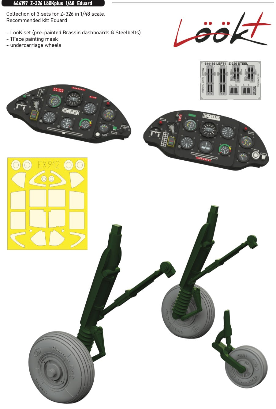 Eduard Brassin 644197 1:48 Zlin Z-326 LooKplus
