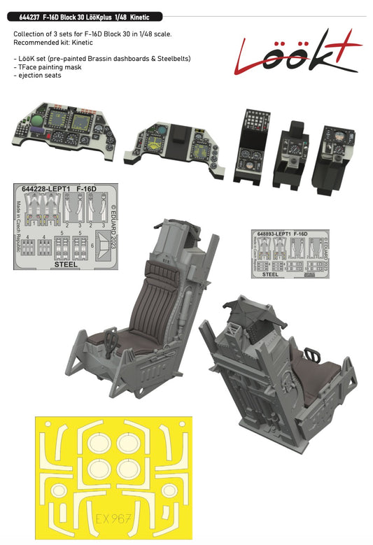 Eduard Brassin 644237 1:48 F-16D Block 30 LooK plus