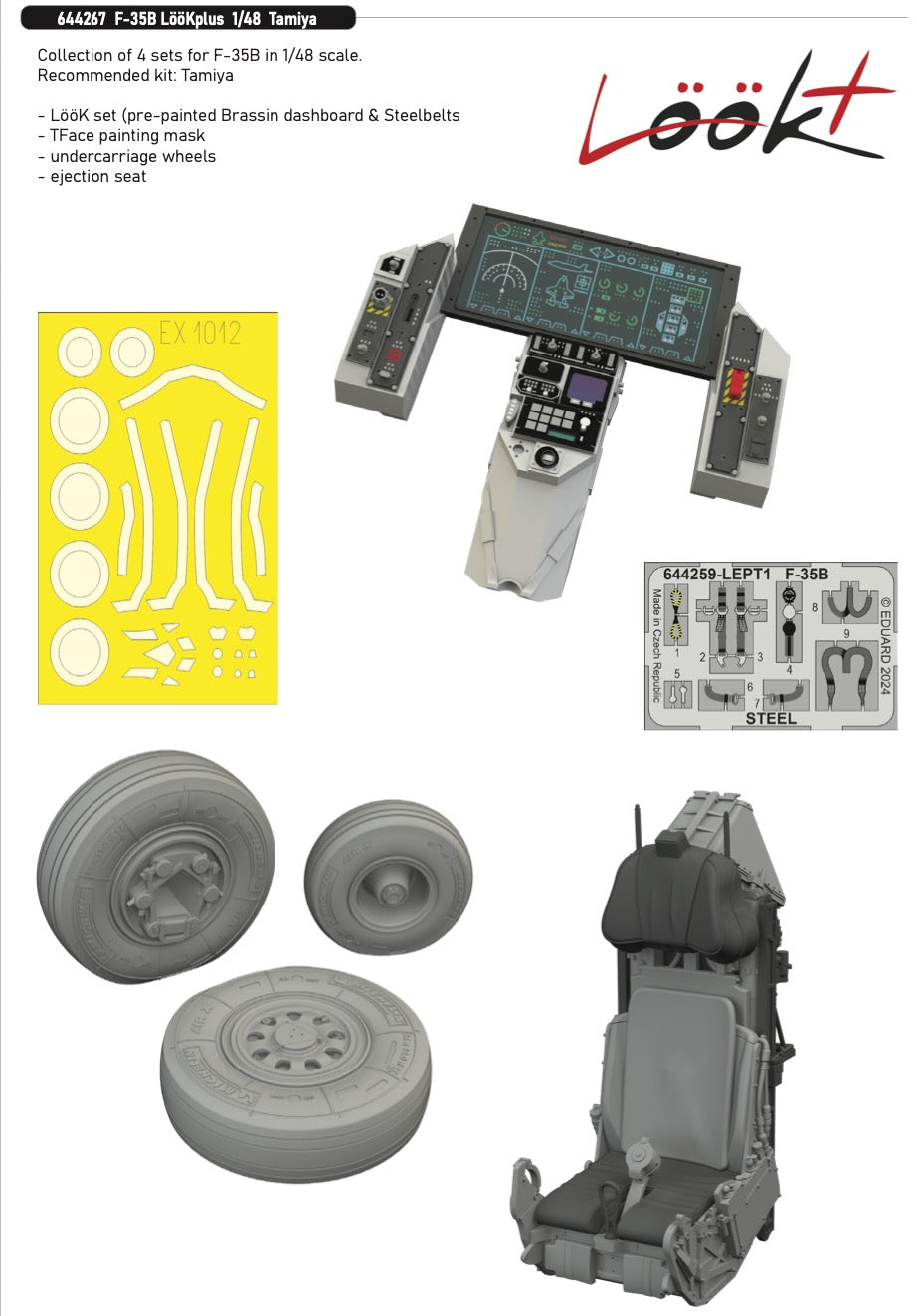 Eduard Brassin 644267 1:48 Lockheed-Martin F-35B Lightning II LÃƒÆ’Ã‚Â¶ÃƒÆ’Ã‚Â¶Kplus for Tamiya