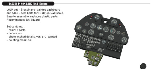 Eduard Brassin 644351 1:48 Curtiss P-40K LööK