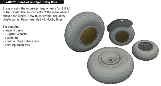 Eduard Brassin 6481028 1:48 Consolidated B-24J Liberator wheels