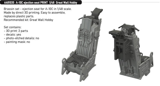 Eduard Brassin 6481035 1:48 Fairchild A-10C Thunderbolt II ejection seat PRINT