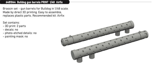 Eduard Brassin 6481044 1:48 Bulldog Gun Barrels PRINT