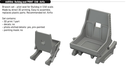 Eduard Brassin 6481046 1:48 Bulldog Seat PRINT