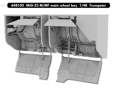 Eduard Brassin 648105 1:48 Mikoyan MiG-23M/MiG-23MF main wheel bay
