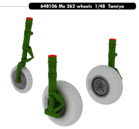 Eduard Brassin 648106 1:48 Messerschmitt Me-262A-1a wheels