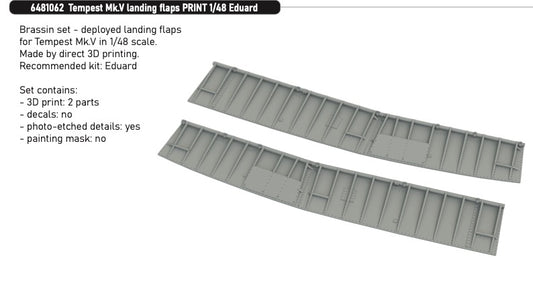 Eduard Brassin 6481062 1:48 Hawker Tempest Mk.V landing flaps (3D-Printed)