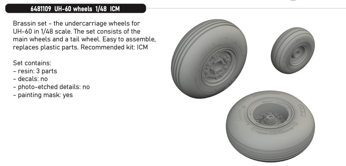Eduard Brassin 6481109 1:48 Sikorsky UH-60A Wheels