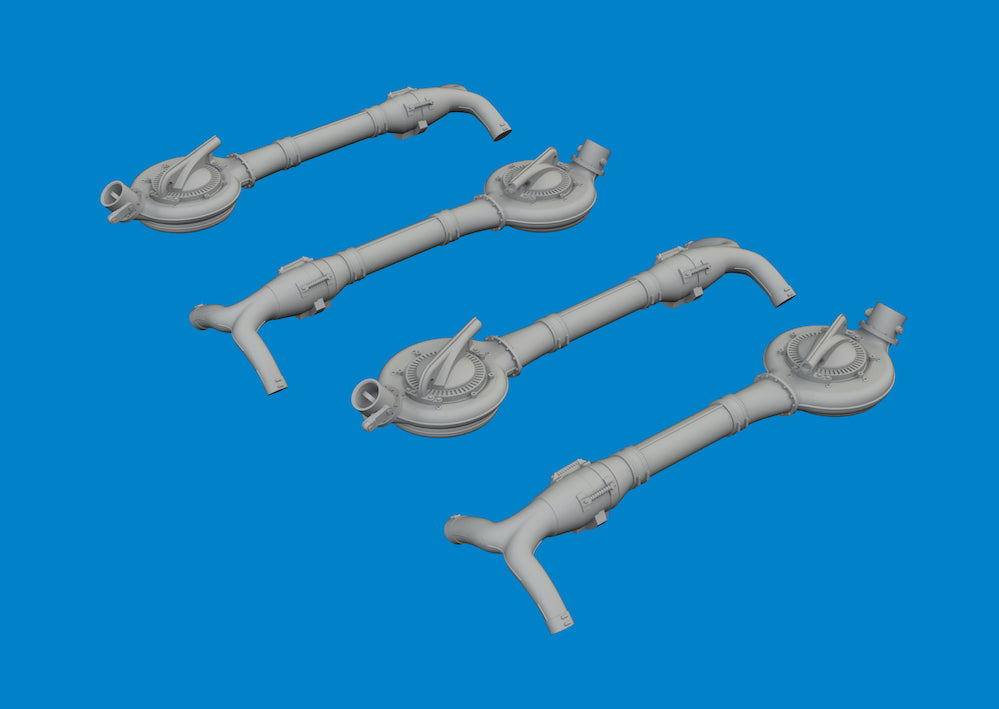 Eduard Brassin 6481112 1:48 Consolidated B-24D Liberator Turbochargers 3D-Printed