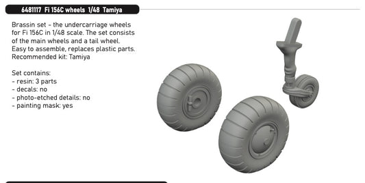 Eduard Brassin 6481117 1:48 Fi-156C wheels