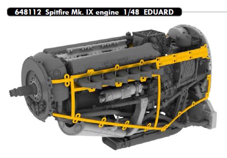 Eduard Brassin 648112 1:48 Supermarine Spitfire Mk.IXC engine