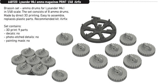 Eduard Brassin 6481120 1:48 Westland Lysander Mk.I Ammo Magazines 3D-Printed