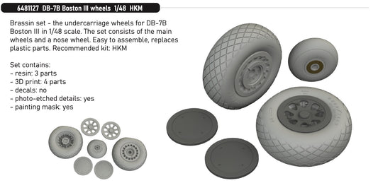 Eduard Brassin 6481127 1:48 Douglas Boston III/US DB-7B wheels