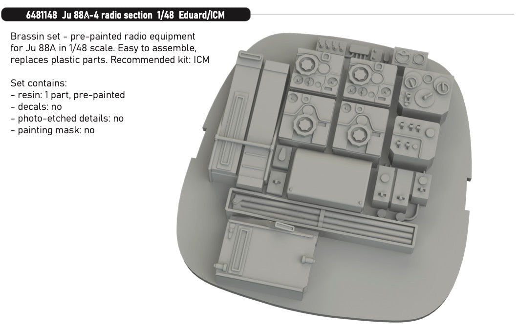 Eduard Brassin 6481148 1:48 Junkers Ju-88A-4 radio section