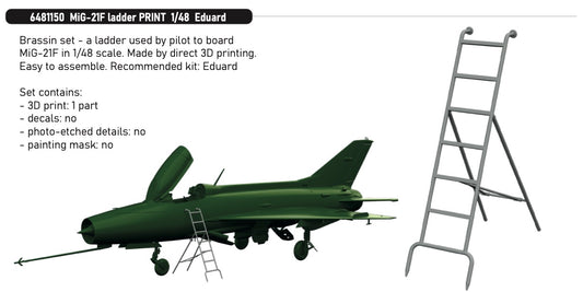 Eduard Brassin 6481150 1:48 Mikoyan MiG-21F Ladder PRINT