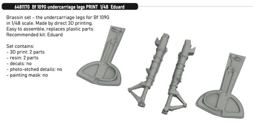 Eduard Brassin 6481170 1:48 Messerschmitt Bf-109G undercarriage legs