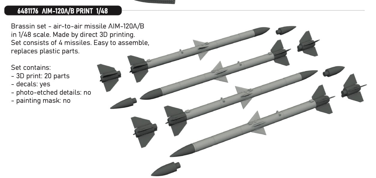 Eduard Brassin 6481176 1:48 AIM-120A/B