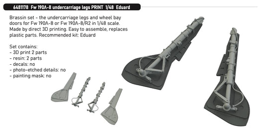 Eduard Brassin 6481178 1:48 Focke-Wulf Fw-190A-8 undercarriage legs