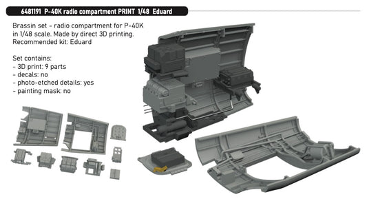 Eduard Brassin 6481191 1:48 Curtiss P-40K radio compartment