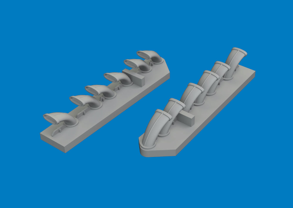 Eduard Brassin 6481199 1:48 Focke-Wulf Fw-190D-9 Exhaust Stacks PRINT