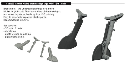 Eduard Brassin 6481207 1:48 Supermarine Spitfire Mk.IXe Undercarriage Legs PRINT