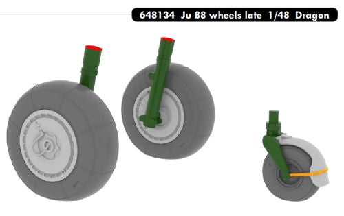 Eduard Brassin 648134 1:48 Junkers Ju-88 late wheels with weighted tyre effect
