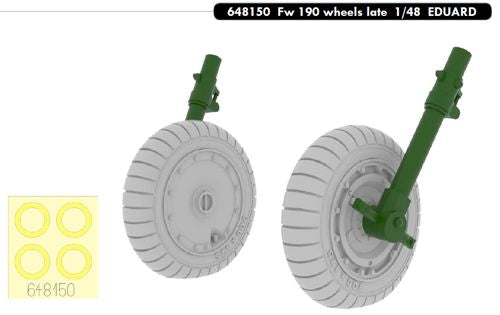 Eduard Brassin 648150 1:48 Focke-Wulf Fw-190 late wheels with weighted tyre effect
