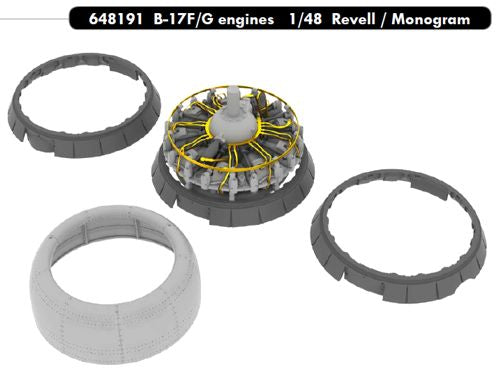 Eduard Brassin 648191 1:48 Boeing B-17F/B-17G engines