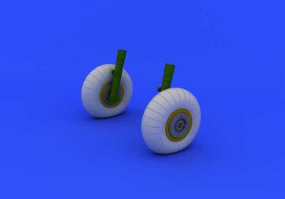 Eduard Brassin 648244 1:48 Junkers Ju-88A-5 early wheels with weighted tyre effect with weighted tyre effect