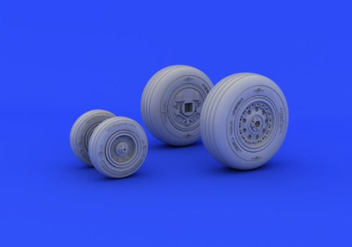 Eduard Brassin 648253 1:48 McDonnell F-4J Phantom wheels with weighted tyre effect