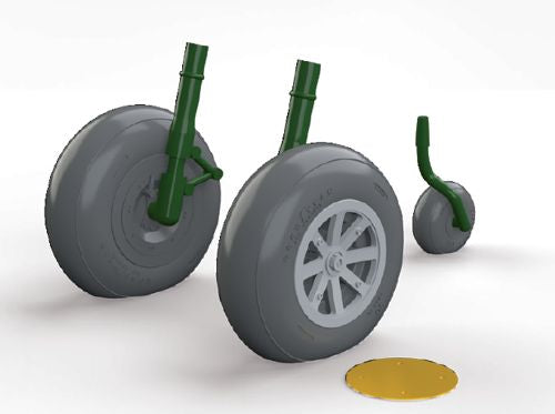 Eduard Brassin 648270 1:48 Curtiss P-40B Tomahawk wheels with weighted tyre effect