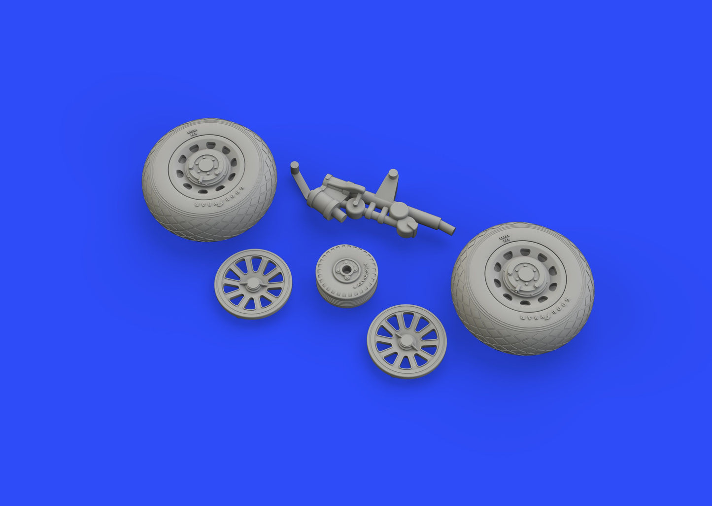 Eduard Brassin 648335 1:48 North-American P-51D Mustang wheels with weighted tyre effect