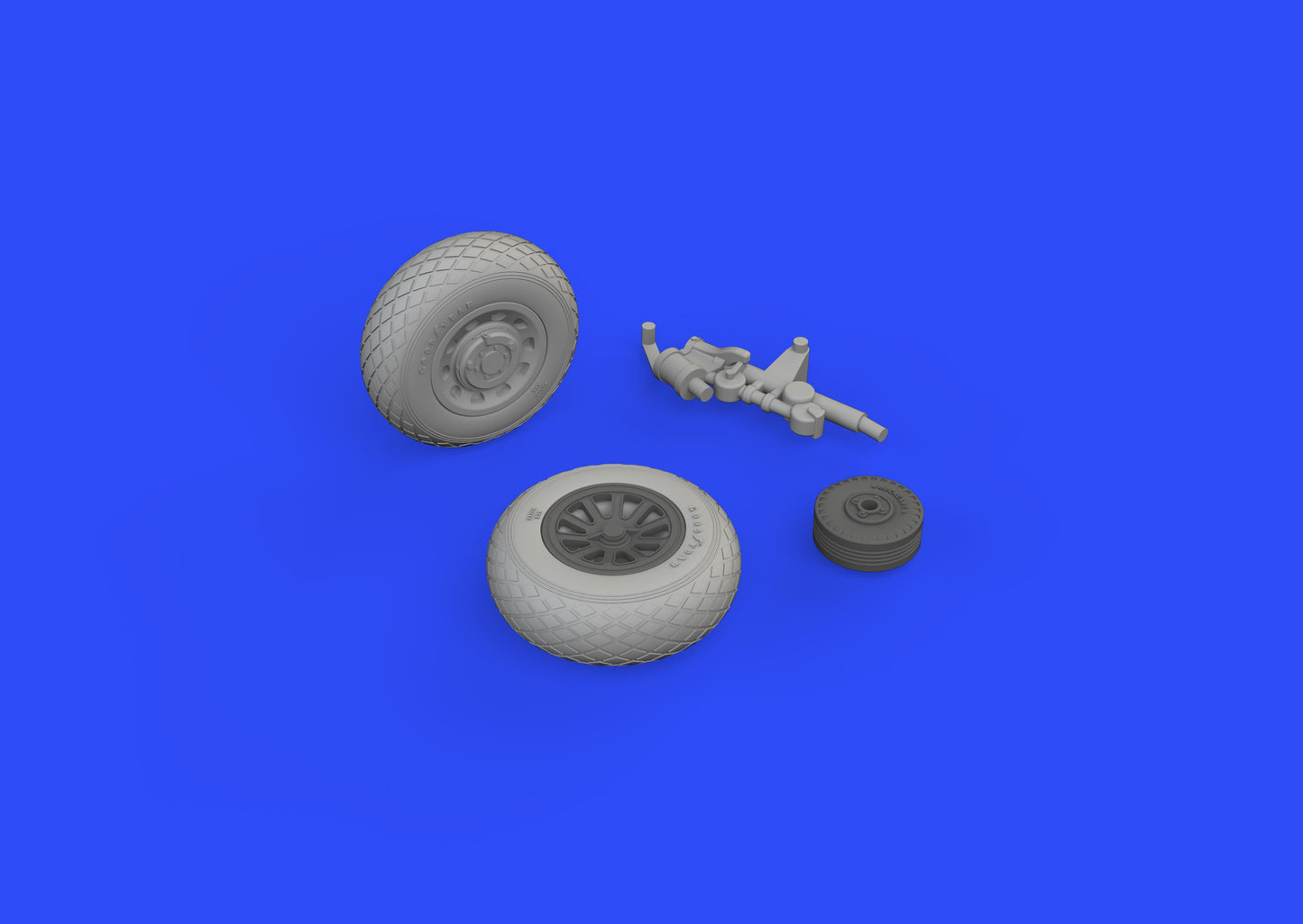 Eduard Brassin 648335 1:48 North-American P-51D Mustang wheels with weighted tyre effect