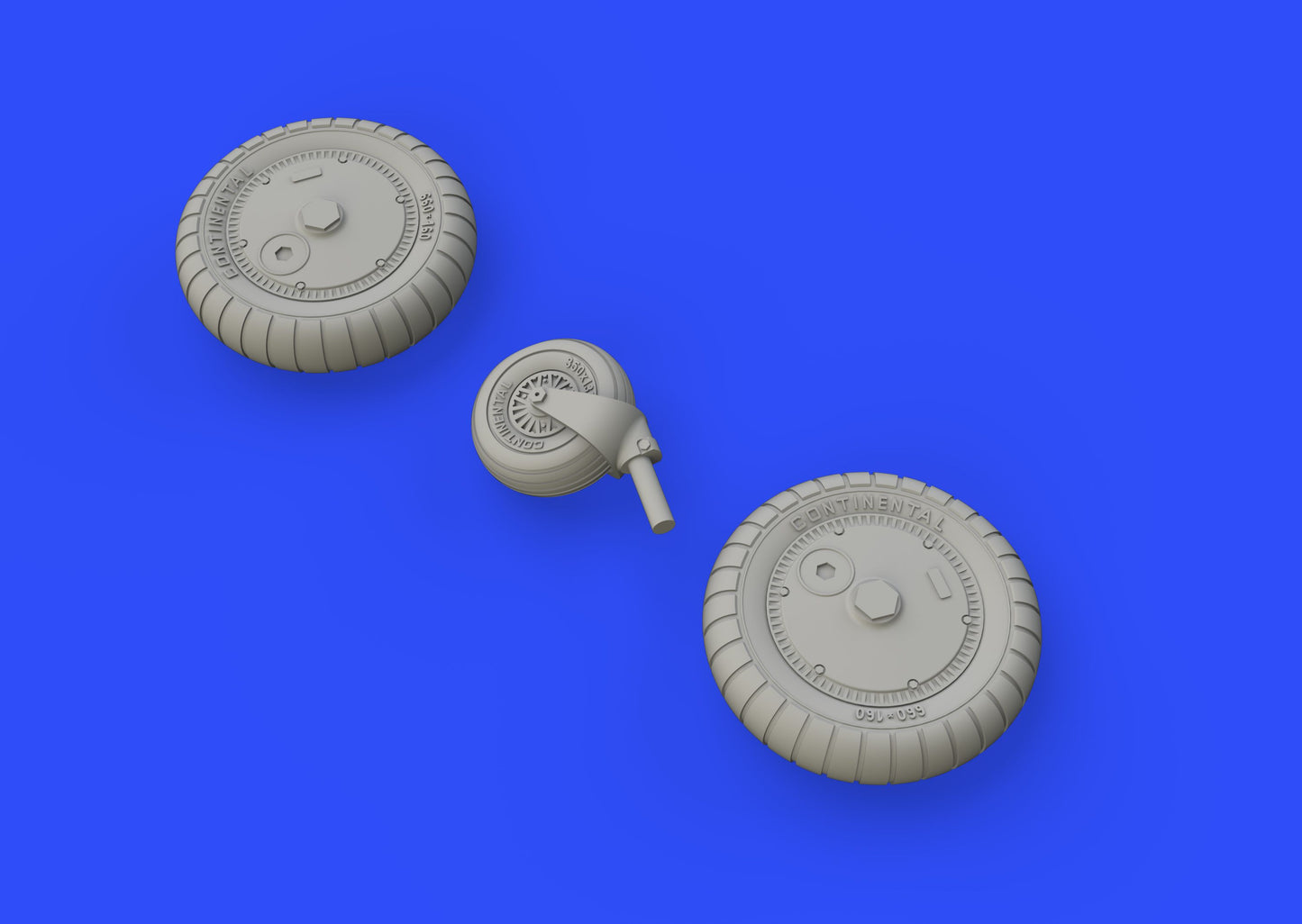 Eduard Brassin 648400 1:48 Messerschmitt Bf-109G-6 wheels with weighted tyre effect