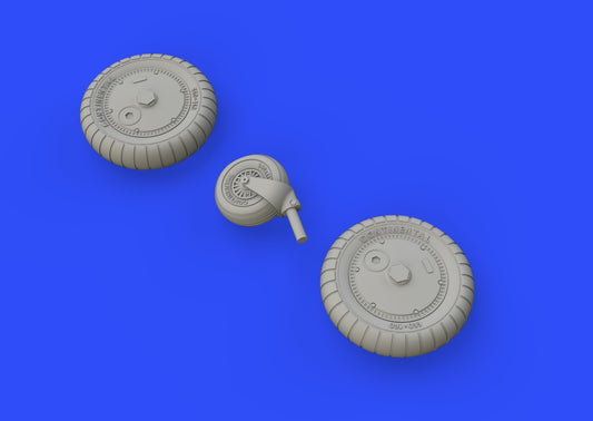 Eduard Brassin 648400 1:48 Messerschmitt Bf-109G-6 wheels with weighted tyre effect