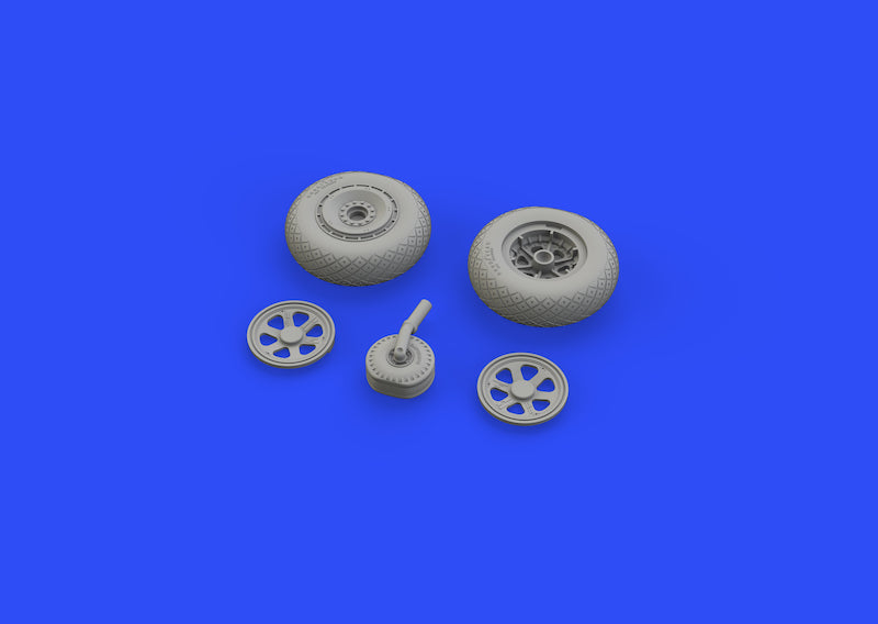 Eduard Brassin 648484 1:48 Republic P-47D Thunderbolt wheels with weighted tyre effect