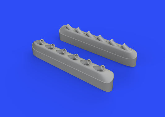 Eduard Brassin 648486 1:48 North-American P-51D Mustang exhaust stacks with fairing