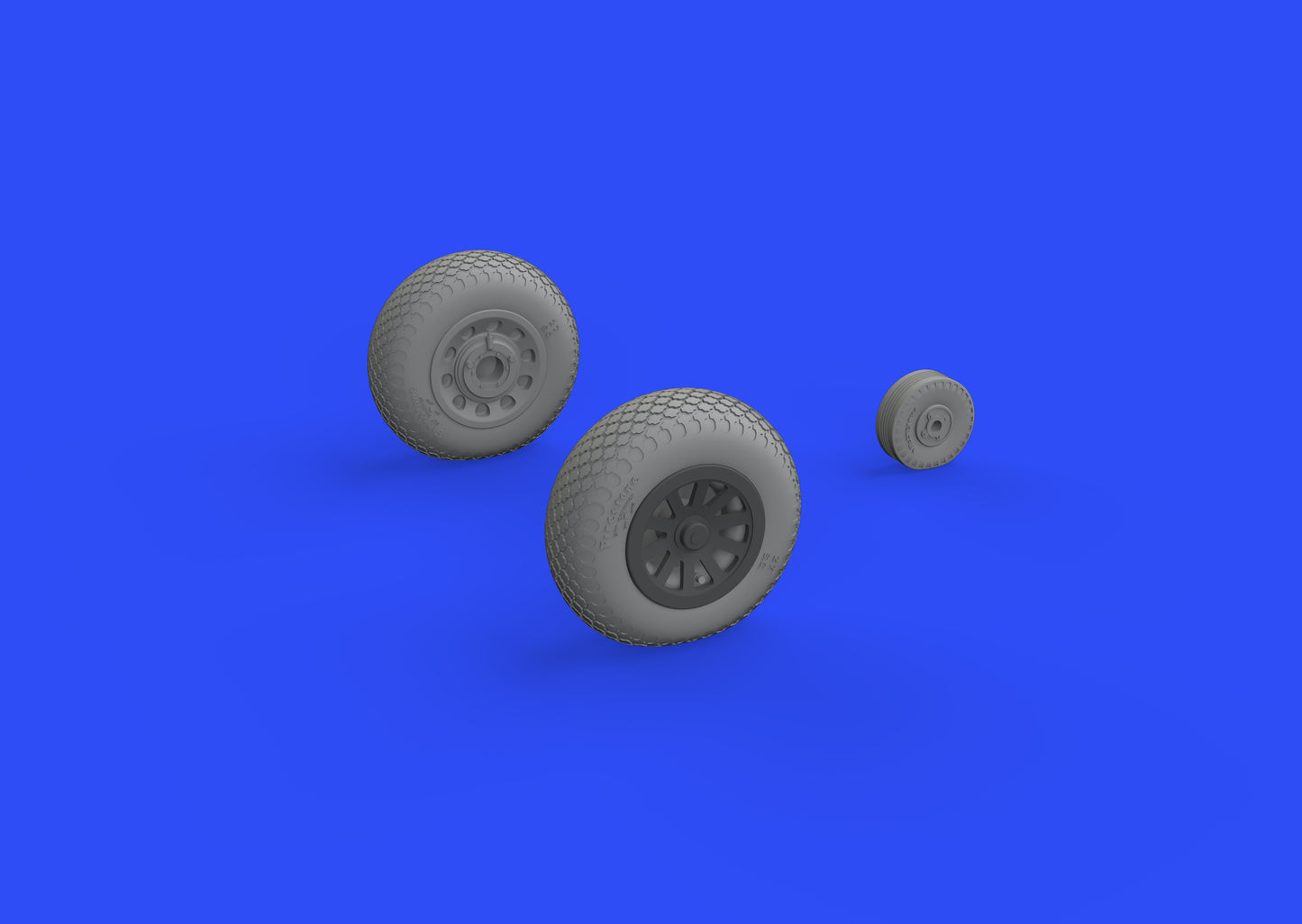 Eduard Brassin 648504 1:48 North-American P-51D-5 Mustang wheels with weighted tyre effect cross tread