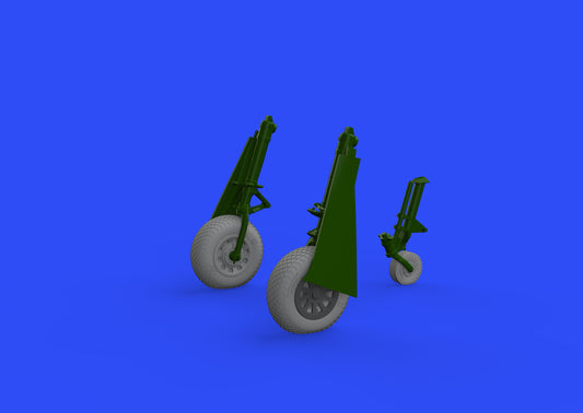 Eduard Brassin 648504 1:48 North-American P-51D-5 Mustang wheels with weighted tyre effect cross tread