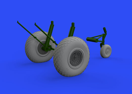 Eduard Brassin 648529 1:48 B-17G Flying Fortress wheels with weighted tyre effect
