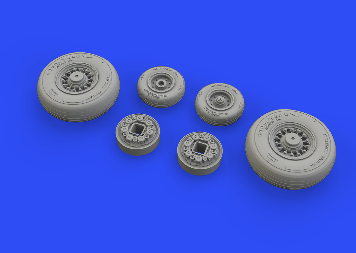 Eduard Brassin 648530 1:48 Grumman F-14D Tomcat wheels with weighted tyre effect