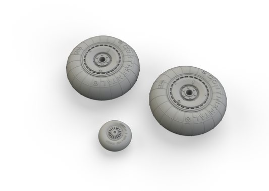 Eduard Brassin 648543 1:48 Heinkel He-111 late wheels with weighted tyre effect