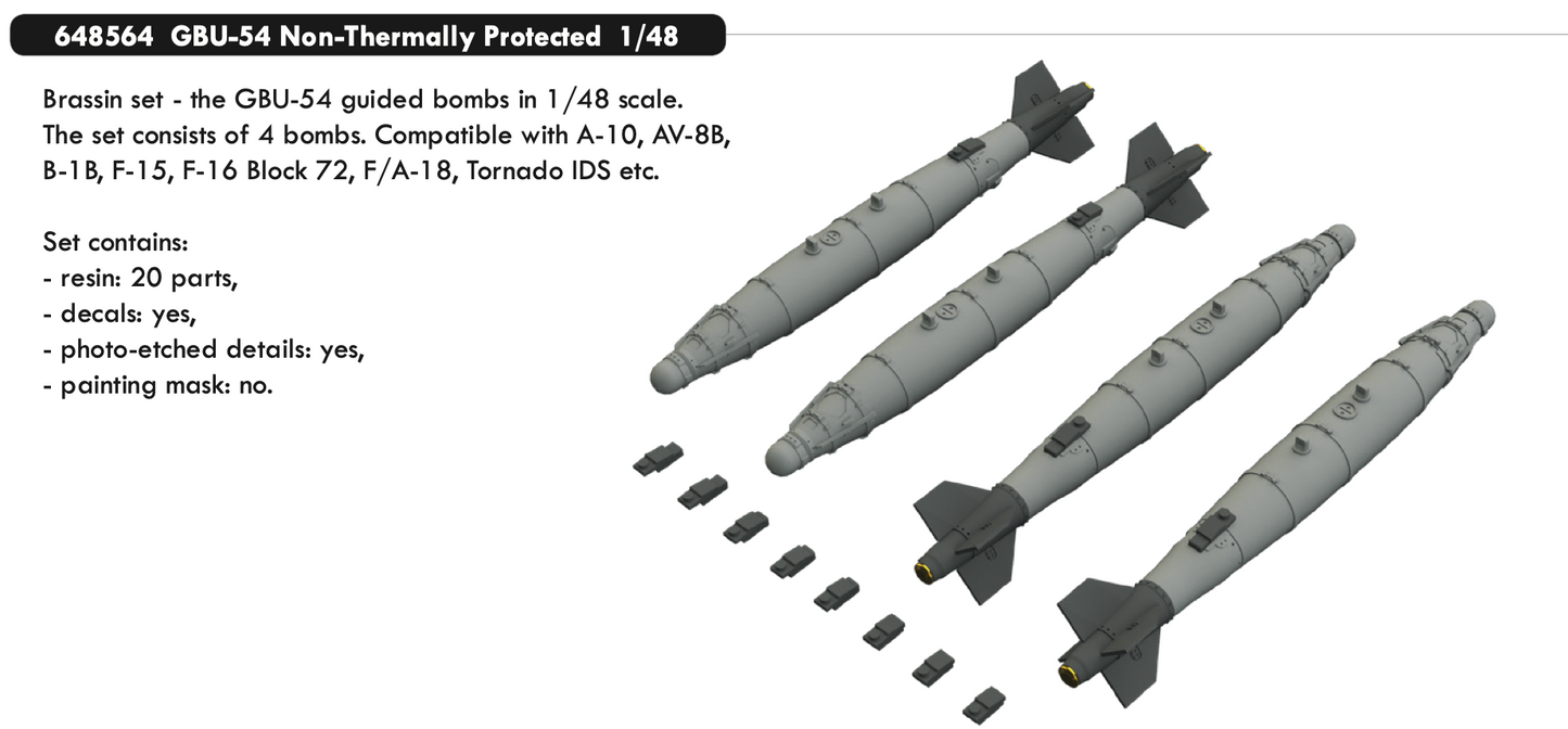 Eduard Brassin 648564 1:48 GBU-54 Non-Thermally Protected