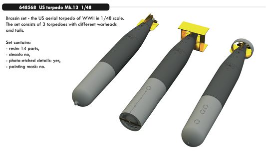 Eduard Brassin 648568 1:48 US torpedo Mk.13