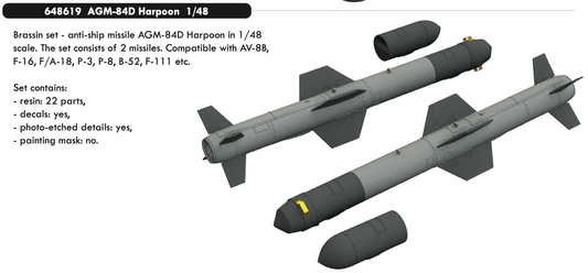 Eduard Brassin 648619 1:48 AGM-84D Harpoon