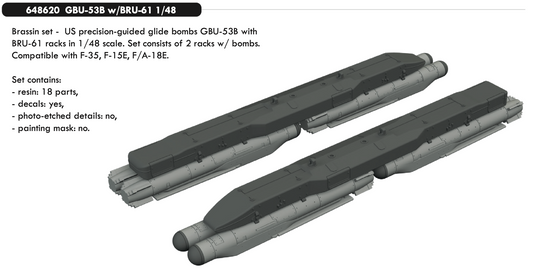 Eduard Brassin 648620 1:48 GBU-53B w/BRU-61