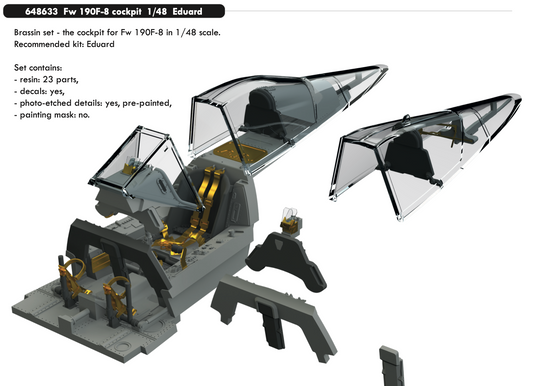 Eduard Brassin 648633 1:48 Focke-Wulf Fw-190F-8 cockpit