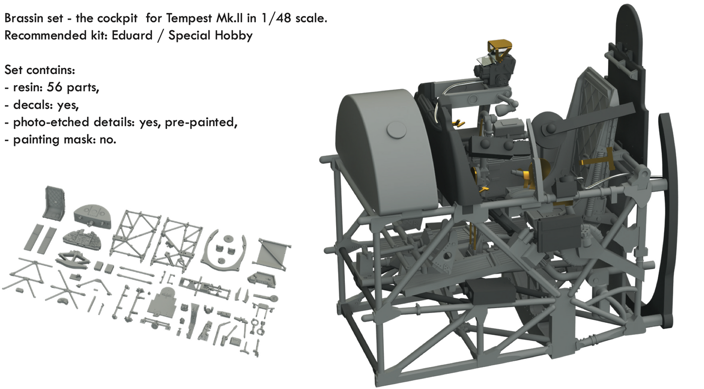 Eduard Brassin 648639 1:48 Hawker Tempest Mk.II cockpit